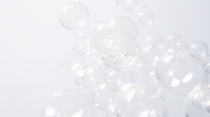 Soap foam bubble on white background object health concept - obrazy, fototapety, plakaty