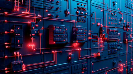 Obraz premium illustration of the machine for electrical power station
