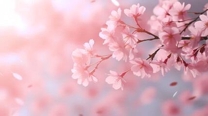 Obraz premium Beautiful pink spring cherry blossoms