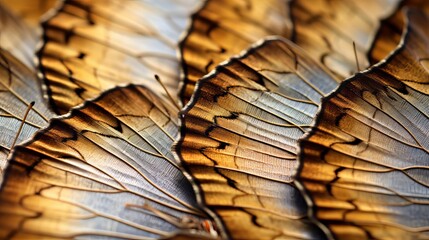 Wings of butterflies at high magnification, Natural texture and background, Macro close up