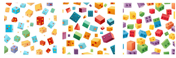 Naklejka premium Building block background scattered wallpa, Isolated Transparent Background Images, PNG