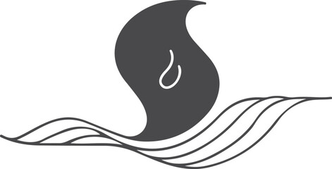 Creative logo for business on a white background. With lines. Minimalistic