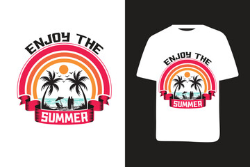 Enjoy the summer t shirt design with nice vintage style 