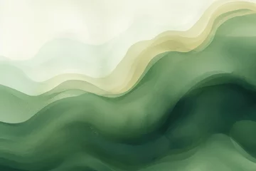 Stof per meter Abstract watercolor paint background dark Khaki gradient color with fluid curve lines texture © Lenhard
