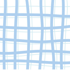 Vector hand drawn cute checkered pattern. Doodle Plaid geometrical simple texture. Crossing lines. Abstract cute delicate pattern ideal for fabric, textile, wallpaper