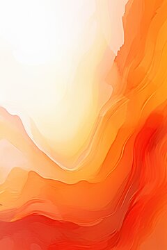 Abstract watercolor paint background dark Orange gradient color with fluid curve lines texture