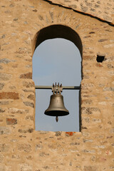 Obraz premium Belfry of a church in Catalonia, Spain