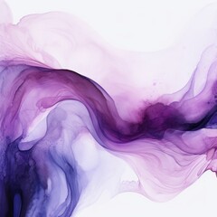 Abstract watercolor paint background dark Purple gradient color with fluid curve lines texture