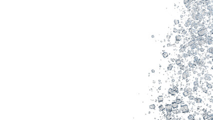 Obraz premium ice cube render 3D illustration on alpha channel 