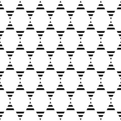 Black triangle stripes seamless pattern design. Simple geometric shape repeating pattern on white background vector. Wall and floor ceramic tiles pattern.