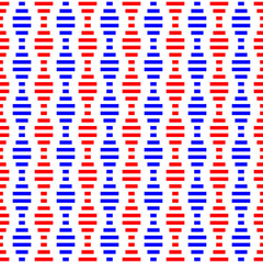 Red and blue geometric stripes seamless pattern background vector. Colorful tribal ethnic fabric pattern design. Wall and floor ceramic tiles pattern.