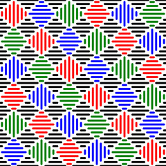Colorful tartan plaid stripes seamless pattern background vector. Tribal ethnic fabric pattern design. Wall and floor ceramic tiles pattern.