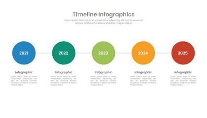 Fototapeta premium Timeline 5 years minimal infographic concept for presentation