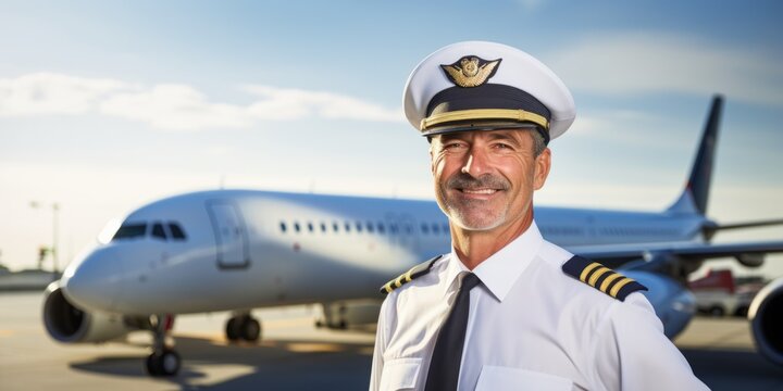 airplane pilot portrait Generative AI