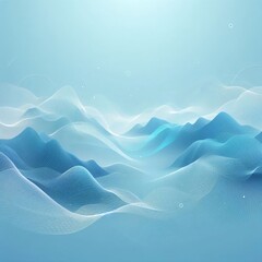 A digital artwork showcasing a vibrantly colored abstract background with flowing aesthetically pleasing blue waves. - obrazy, fototapety, plakaty
