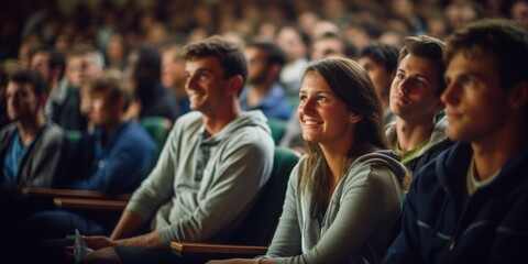 students in college auditorium Generative AI
