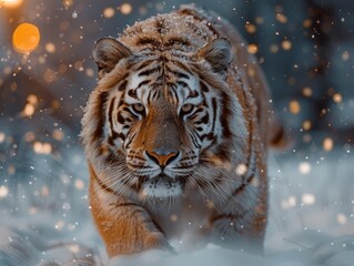 tiger in the bushes close-up Generative AI