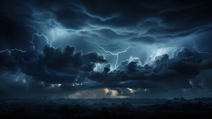 Lightning thunderstorm background.
