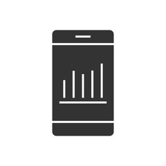 Online Chart Report Icon - Mobile Icon