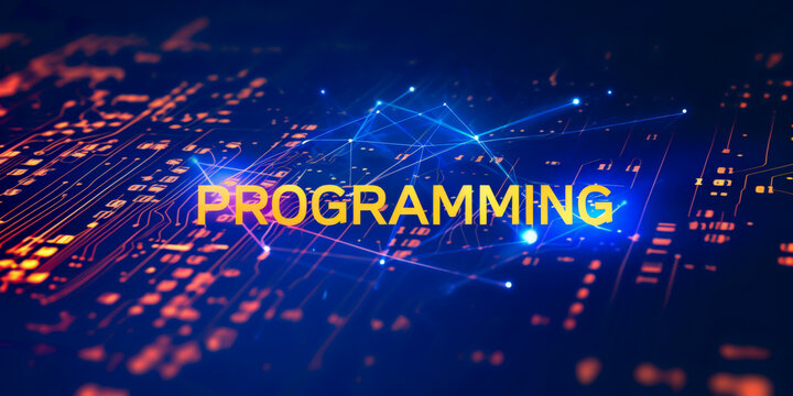 abstract background with "PROGRAMMING" written, INTERNET COMPUTER concept
