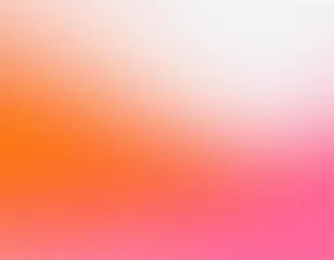 Deurstickers Orange pink white grainy background, abstract blurred color gradient noise texture banner poster backdrop, copy space © Enrique