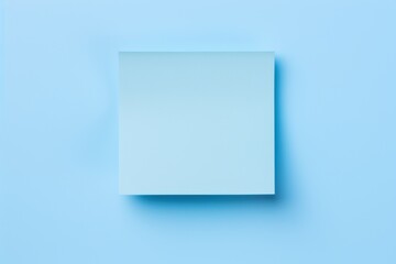 blue blank post it sticky note isolated on white background
