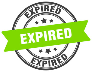 expired stamp. expired label on transparent background. round sign