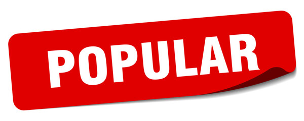 popular sticker. popular label