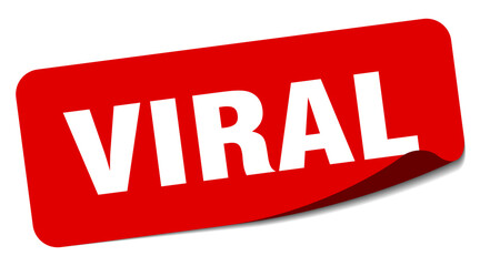 viral sticker. viral label - obrazy, fototapety, plakaty
