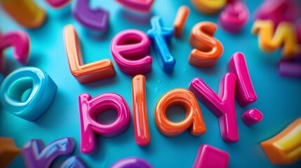 Fototapeta premium Let's Play Colorful Lettering