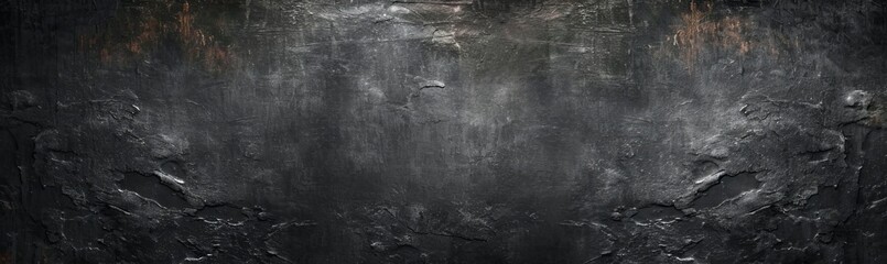 Black anthracite stone concrete texture background panorama banner long. Generative AI - obrazy, fototapety, plakaty