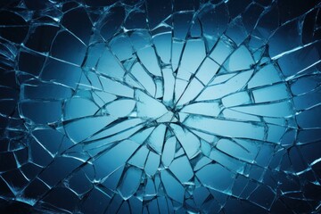Colorful Cracked Glass Backdrop with Textured Wallpaper