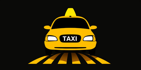 logo with "TAXI" written, TRAVEL concept on isolated background