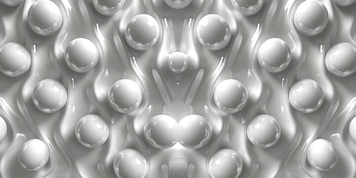 Art illustration abstract light 3D background with white balls © aviavlad