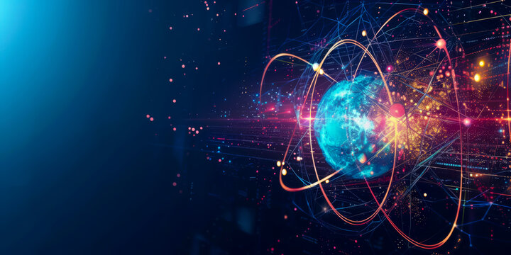 quantum computing concept abstract wallpaper
