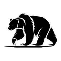 Obraz premium bear logo silhouette Vector illustration