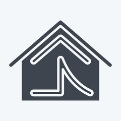 Icon Camping Tent. related to Kenya symbol. glyph style. simple design editable. simple illustration