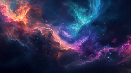 Fototapeta na wymiar Colorful galaxy cloud nebula background
