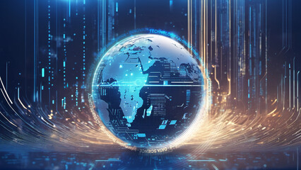 Data Flow to Centre Technology Artificial Intelligence Big Data