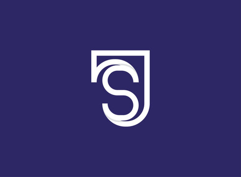 Introducing our JS letter outline logo design template, this logo used for modern minimal line art js letter logos, letter js or j, s logo, lettermark, text, font, business or company
