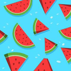 Seamless watermelon pattern for background