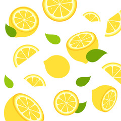 Seamless lemon pattern for background