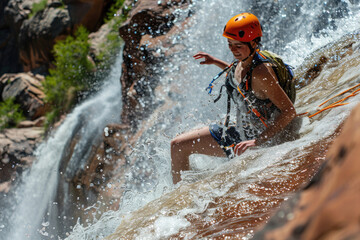 Adventurous individuals participating in adrenaline-pumping outdoor pursuits