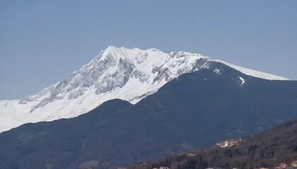 Fototapeta na wymiar View of the Mountain above Moena