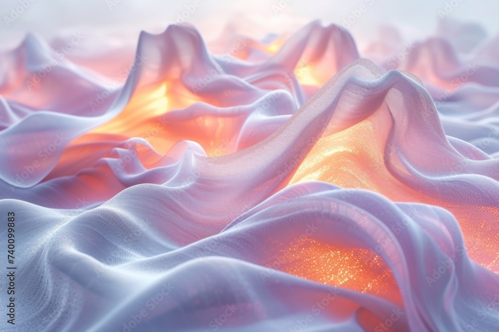 Aufkleber ethereal 3d abstraction unveiling a mesmerizing dance of translucent shapes