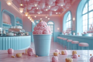 Elevate your confectionery branding with this mockup, offering a glimpse into the artful world of sweet creations