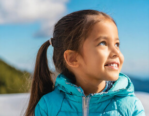 A closeup of a young child gazing in wonder at a model spaceship, representing the potential for the future generation to view space tourism as a normal and attainable goal.