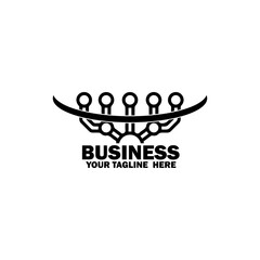 Abstract Initial Logo. Black color isolated on White Background. Business Branding Logos. Flat Vector Logo Design Template Element icon.