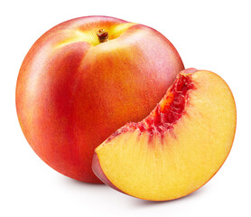 Peach isolated on white background
