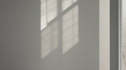 Minimalist Natural Light Windows with Abstract Shadow Overlay